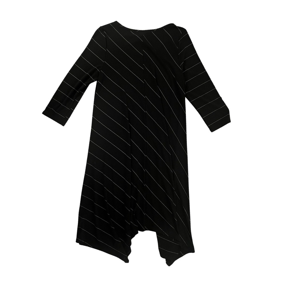 IC By Connie‎ K NWT Black White Stripe Asymmetrical Tunic Top Lagenlook- Size S - Picture 3 of 8
